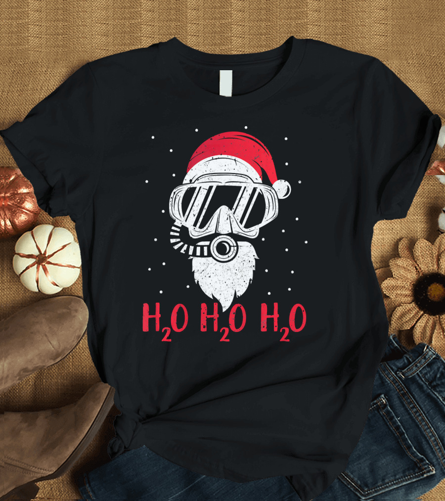 Santa Scuba Diving H2O H2O H2O T-Shirt
