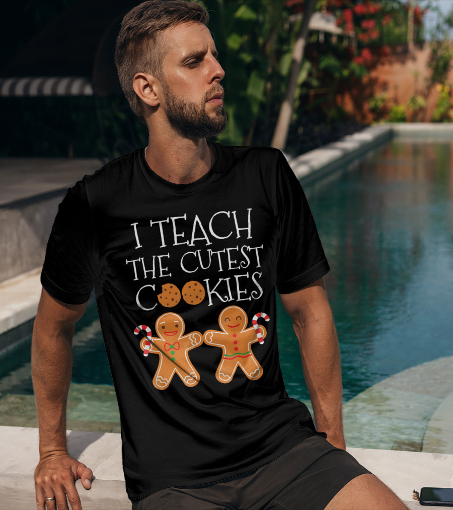 I Teach The Cutest Cookies Gingerbread Candy Cane T-Shirt