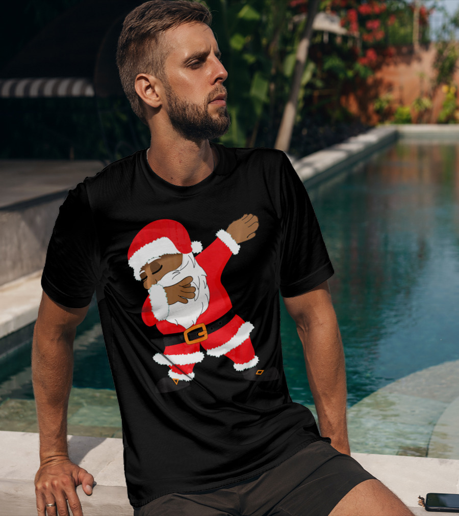 Dabbing Santa Funny Christmas Dab Festive Hip Hop Style Santa Claus T-Shirt