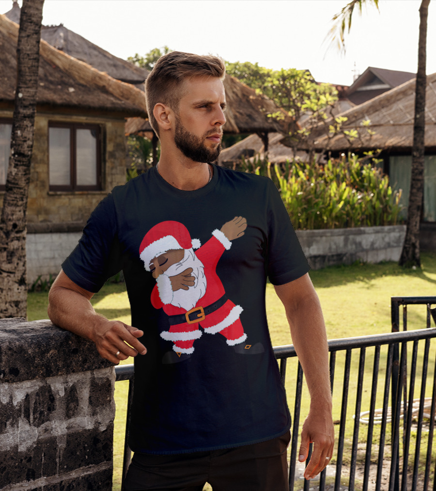 Dabbing Santa Funny Christmas Dab Festive Hip Hop Style Santa Claus T-Shirt