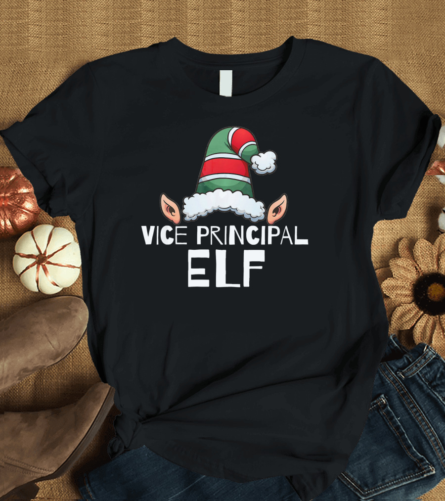 Vice Principal Elf Funny Christmas Holiday T-Shirt