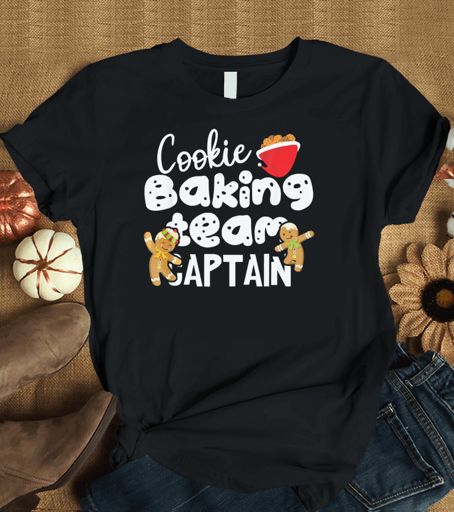 Cookie Baking Team Captain Gingerbread Mixing Bowl T-Shirt
