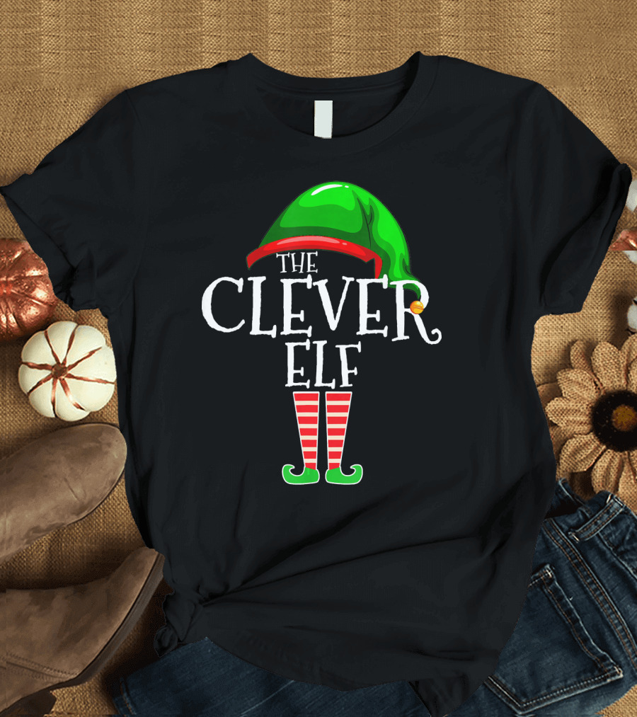 The Clever Elf Family Matching Group Christmas T-Shirt