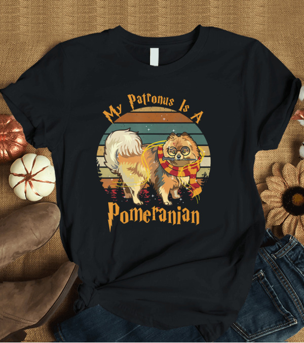 T-Shirt: My Patronus Is A Pomeranian Dog with Wizardry and Magic References T-Shirt My Patronus Is A Pomeranian Dog with Wizardry and Magic References T-Shirt