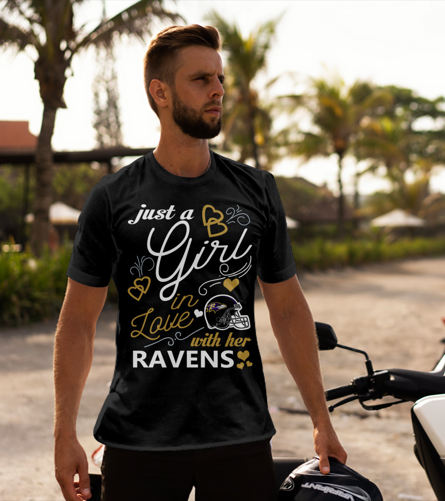 Just A Girl In Love With Her Ravens T-Shirt