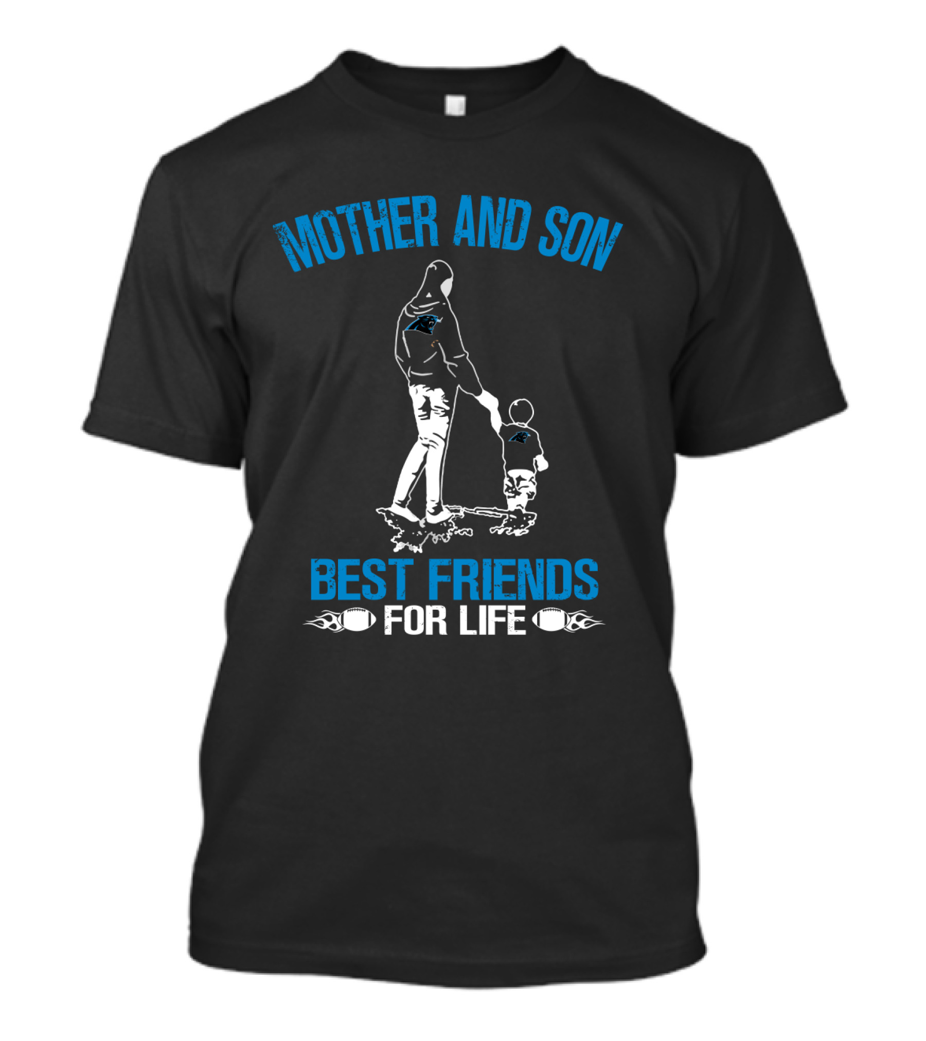 Mother And Son Best Friends For Life Carolina Panthers T-Shirt