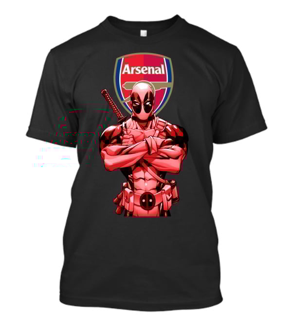 Arsenal Deadpool Crossover Football Fan T-Shirt