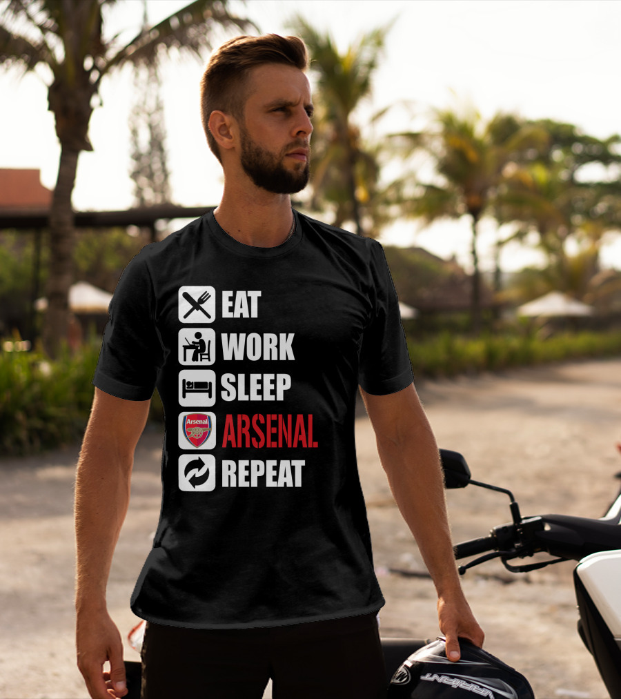 Eat Work Sleep Arsenal Repeat T-Shirt