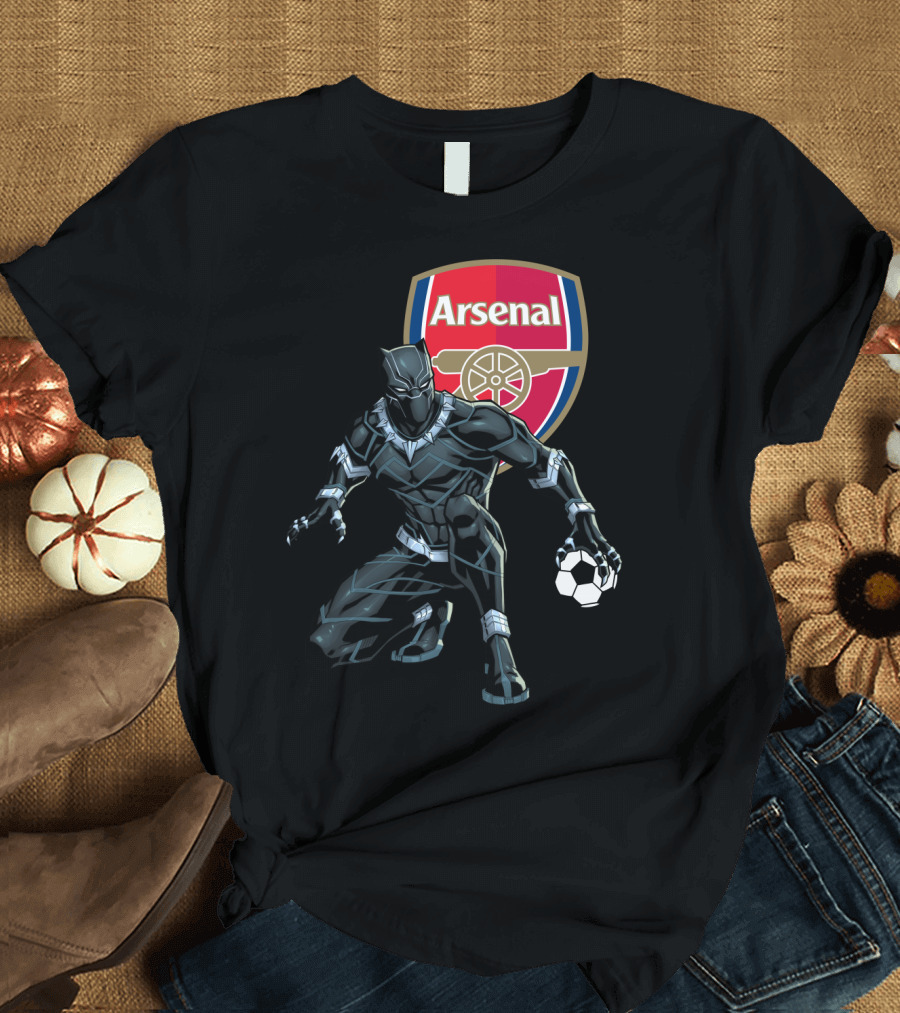 Arsenal Black Panther Football T-Shirt