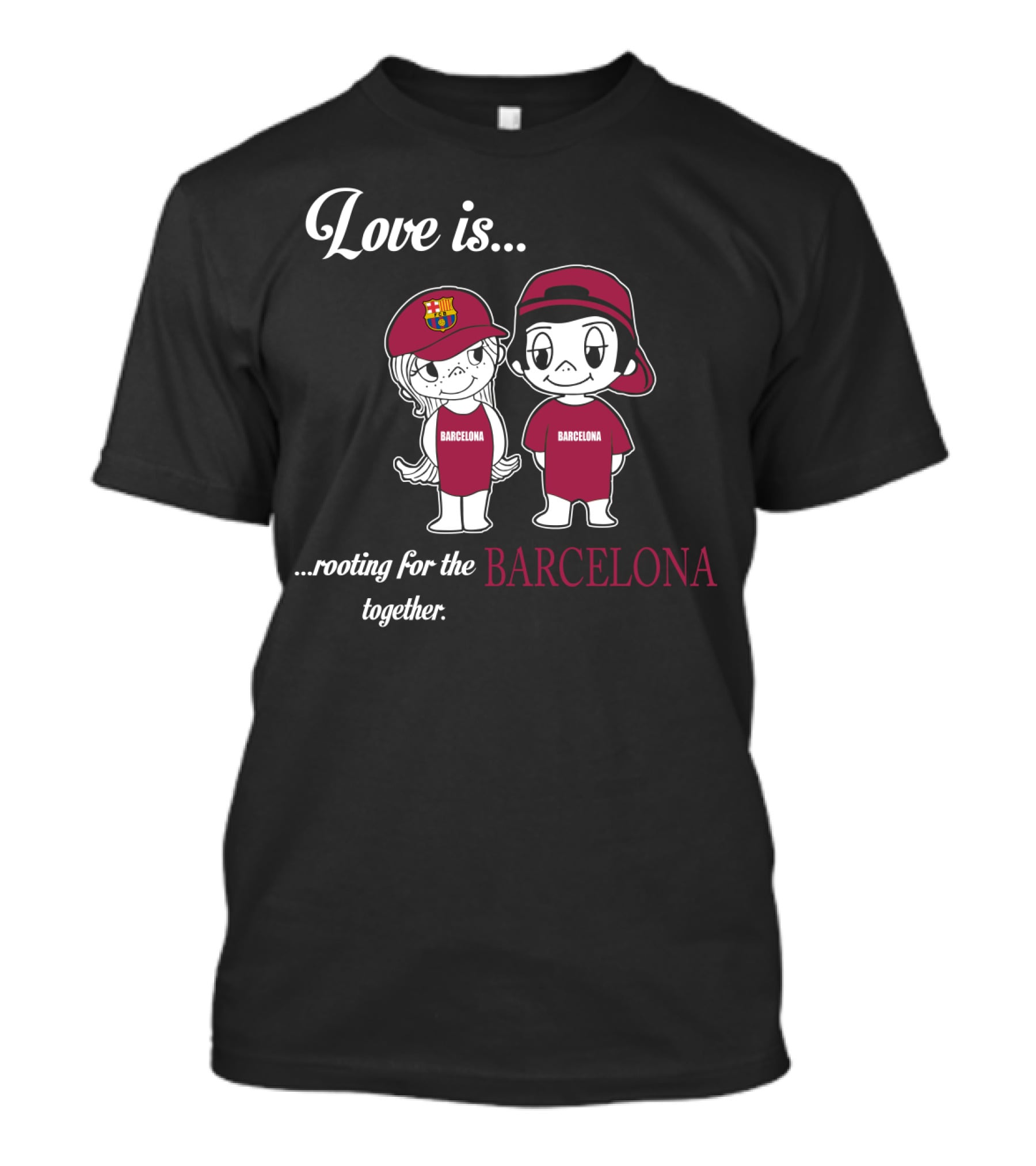 Love Is Rooting For Barcelona Together T-Shirt