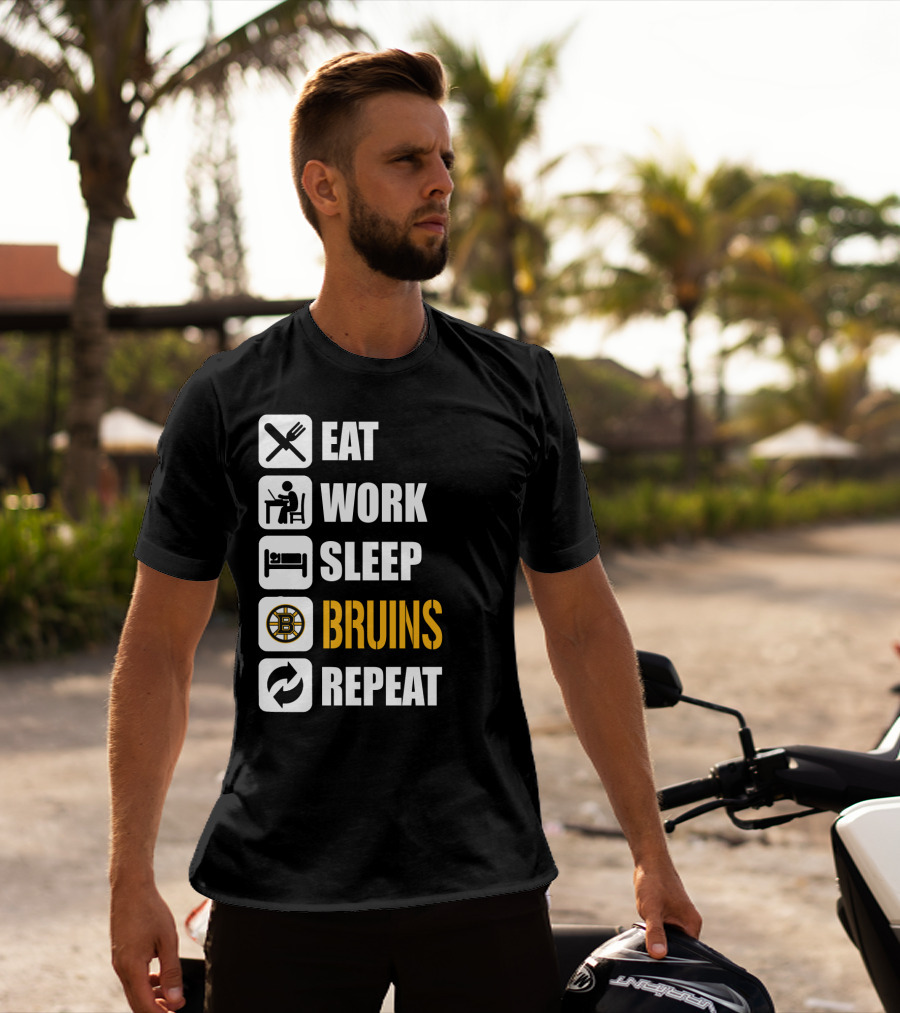 Eat Work Sleep Bruins Repeat T-Shirt