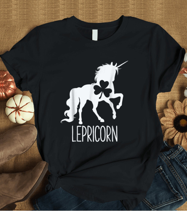 T-Shirt: Lepricorn Leprechaun Unicorn Shamrock St Patricks Day Girls T-Shirt Lepricorn Leprechaun Unicorn Shamrock St Patricks Day Girls T-Shirt