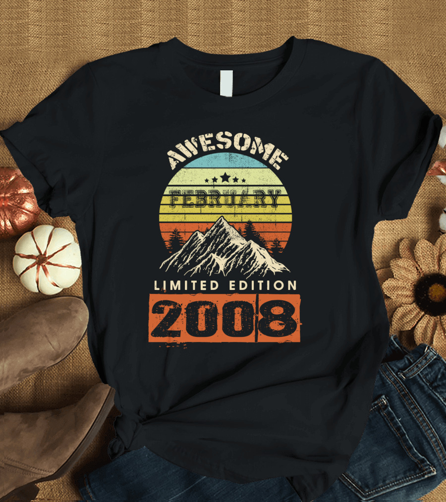Awesome February Vintage 2008 T-Shirt