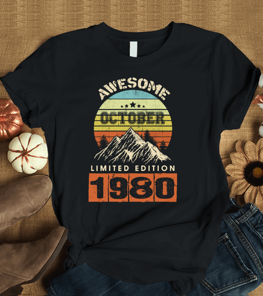 Awesome October 1980 Vintage Mountain Scene T-Shirt
