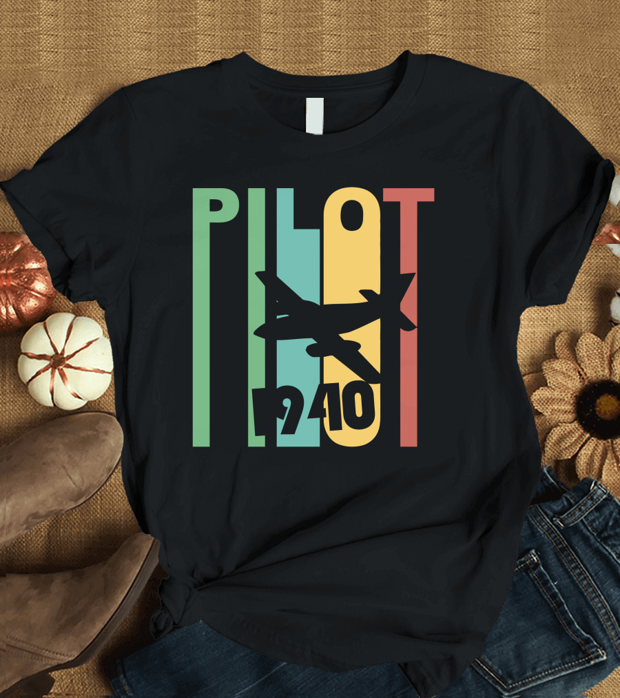 PILOT 1940 Vintage Airplane Stylle T-Shirt