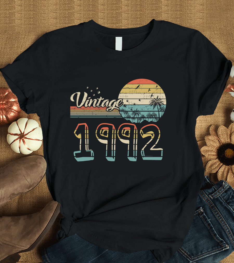 Vintage 1992 Palm Trees Sunset T-Shirt