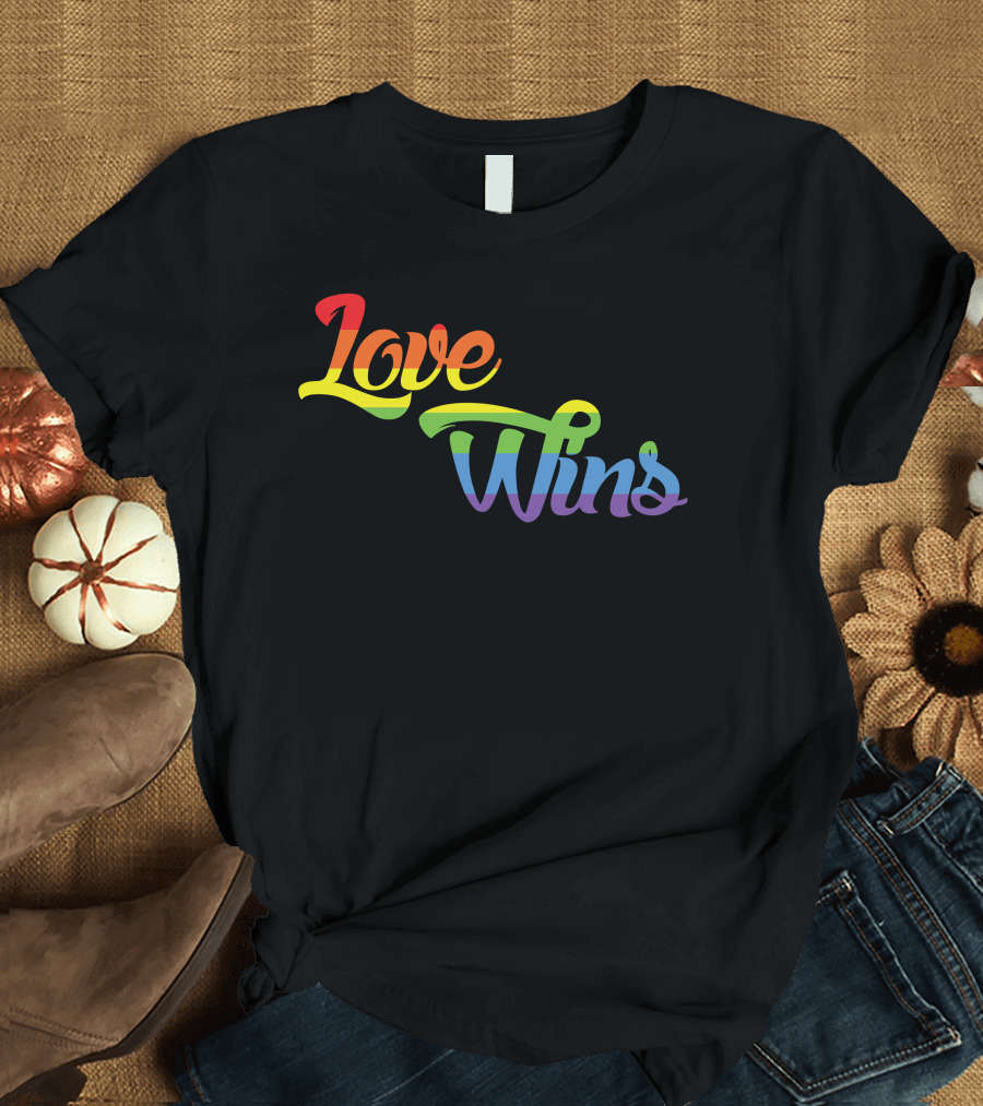 Love Wins Rainbow Pride T-Shirt