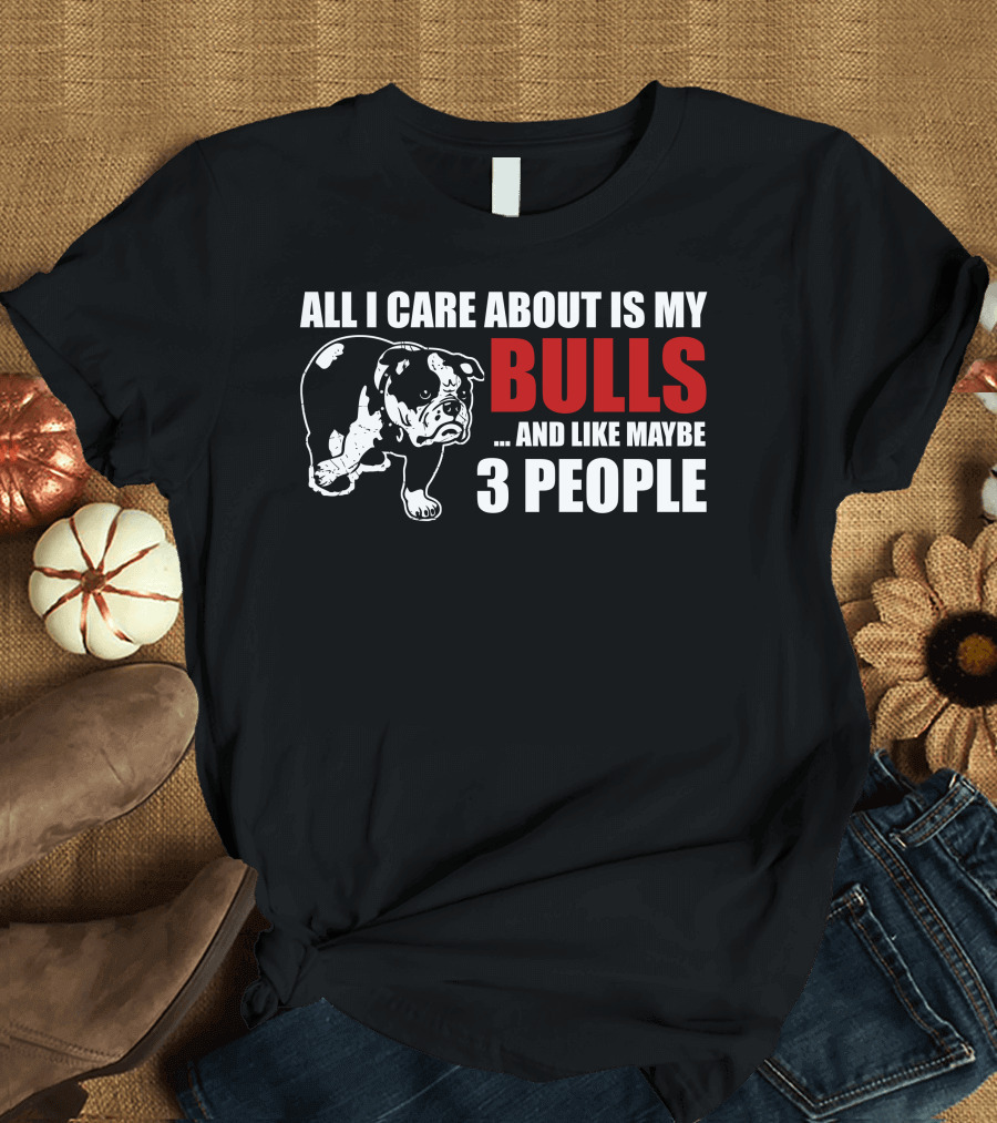ALL I CARE ABOUT IS MY BULLS . AND LIKE MAYBE 3 PEOPLE T-Shirt