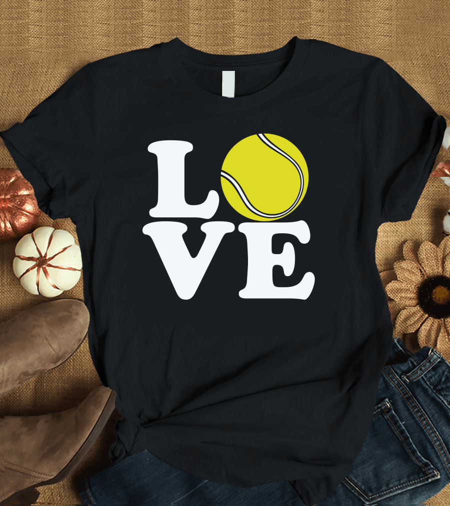 LOVE Tennis Ball Typography T-Shirt