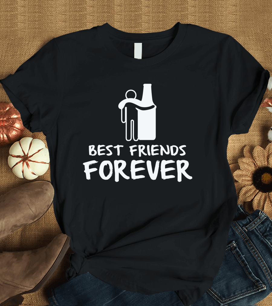 Best Friends Forever Beer Bottle Hug T-Shirt